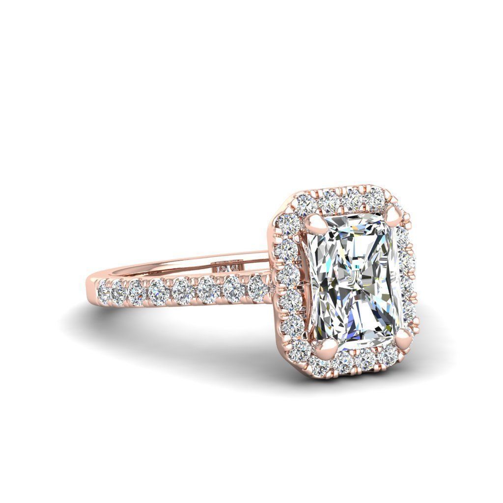 Engagement ring Mia radiant 3D print model_10