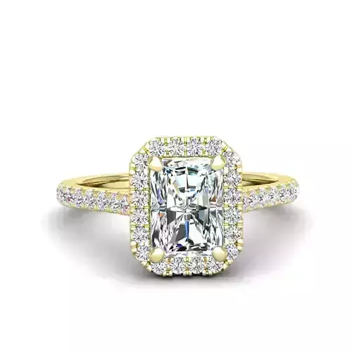 Engagement ring Mia radiant 3D print model