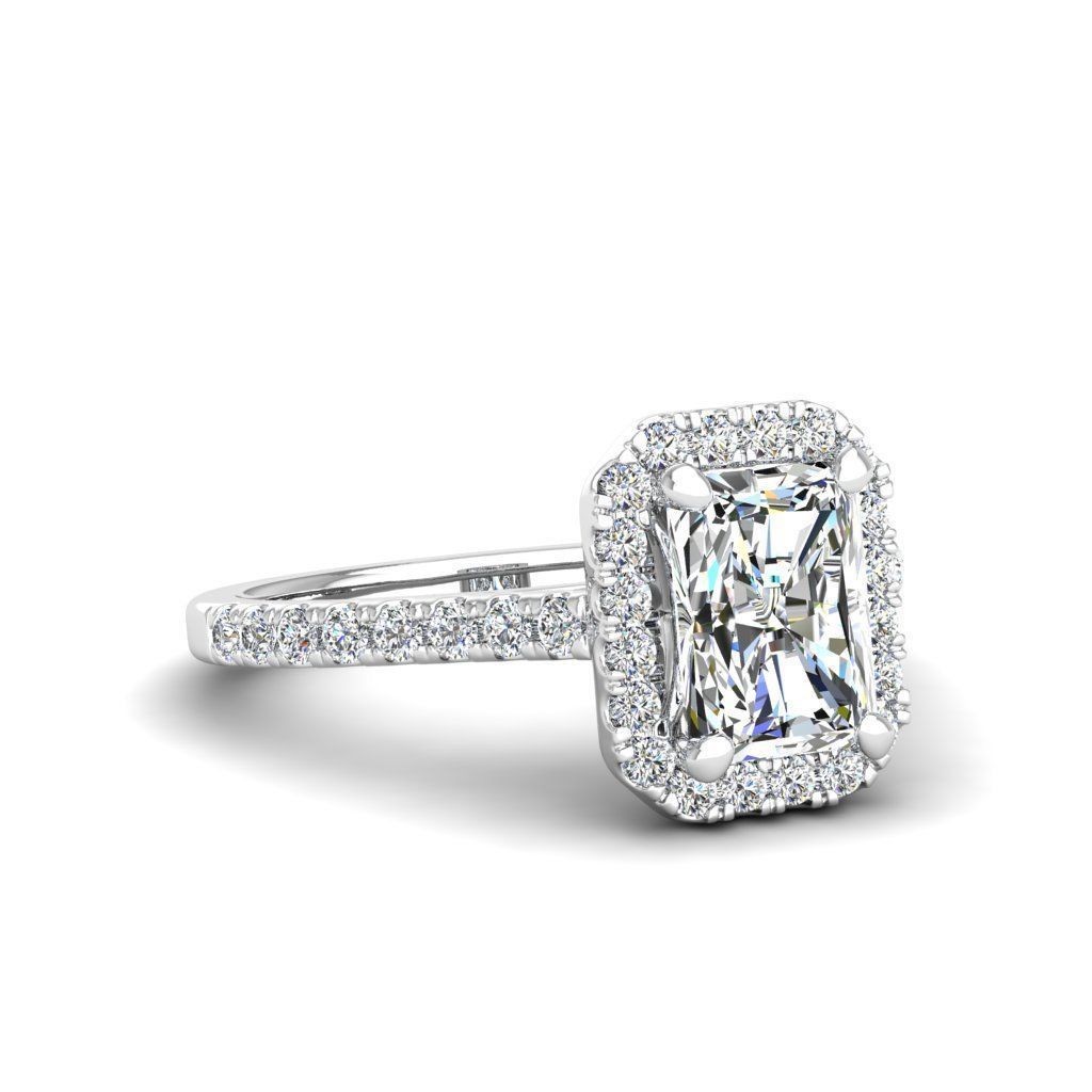 Engagement ring Mia radiant 3D print model_28