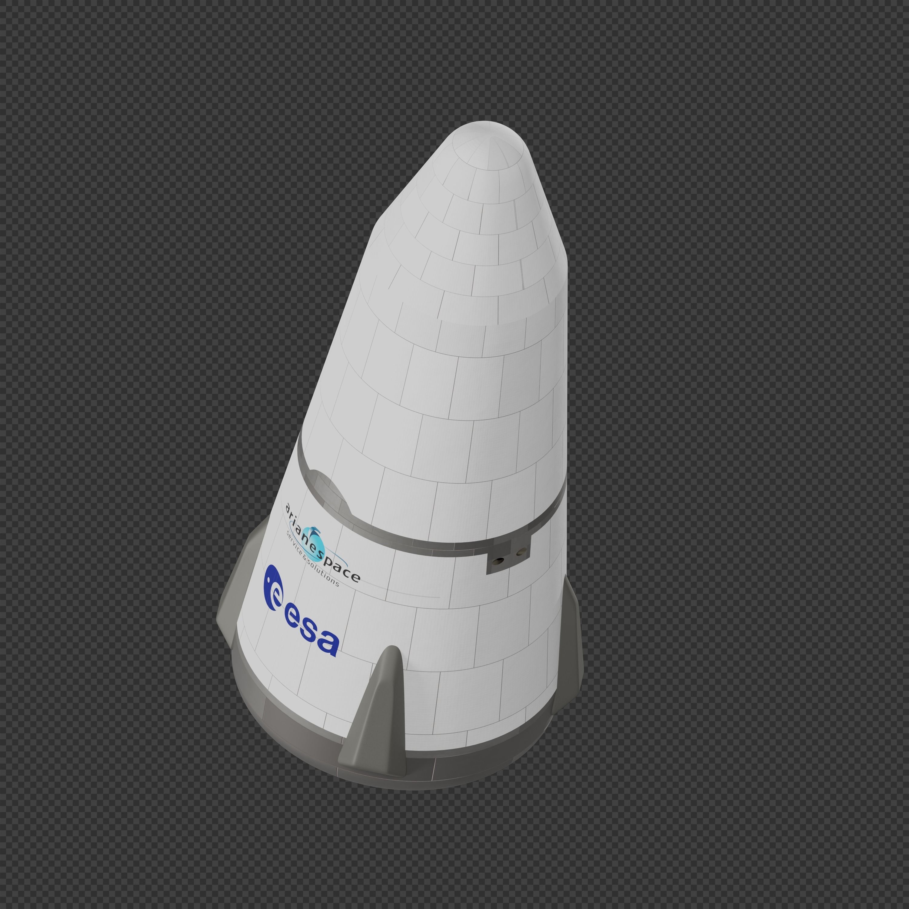 Ariane X Rocket 3D model_7