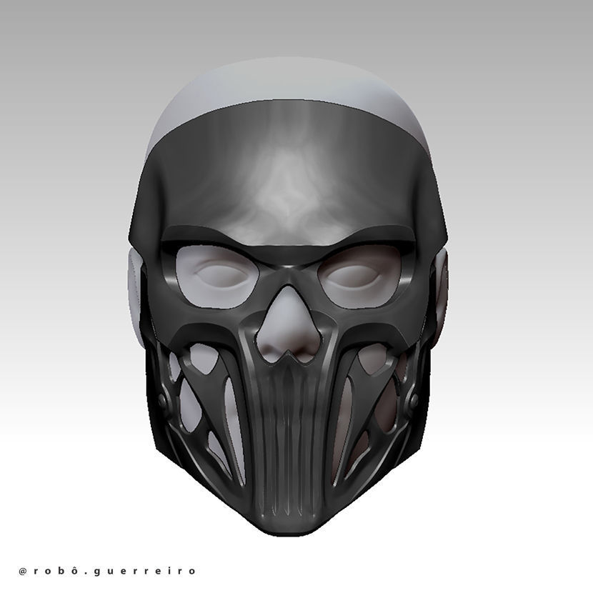 GHOST POSSESSED SIMON RILEY MASK - MODERN WARFARE 2 - 3 WARZONE 3D print model_1