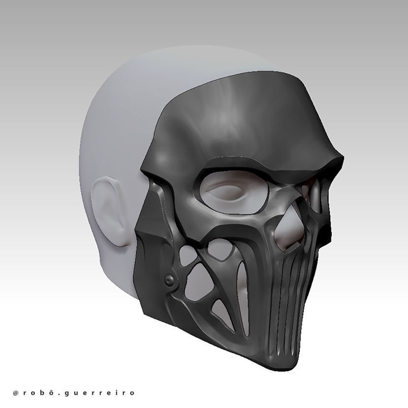 GHOST POSSESSED SIMON RILEY MASK - MODERN WARFARE 2 - 3 WARZONE 3D print model_3
