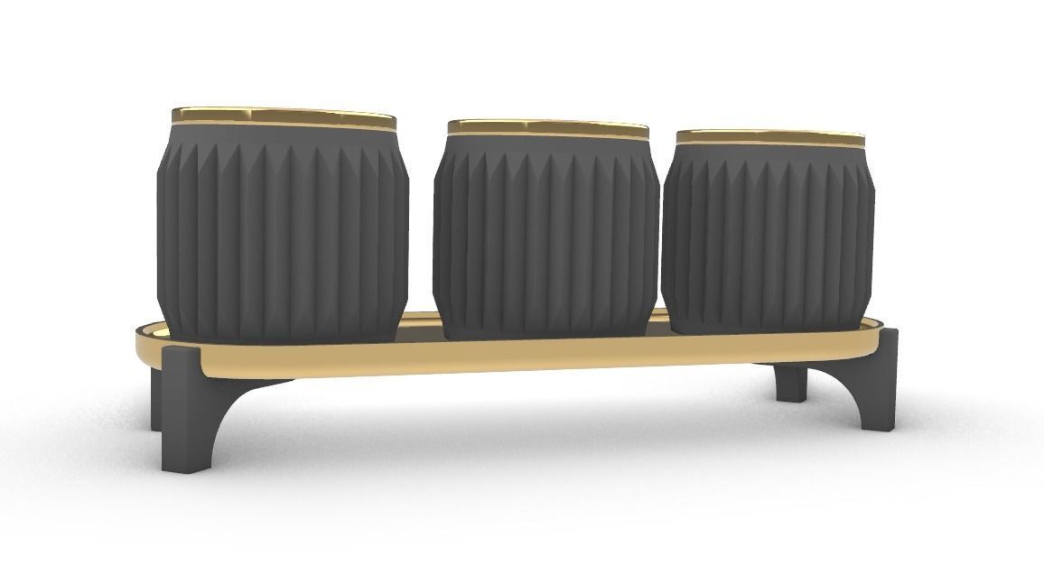 succulent vase set decoration kit 3D print model_3