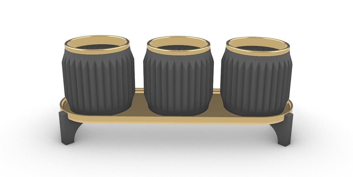 succulent vase set decoration kit 3D print model_1