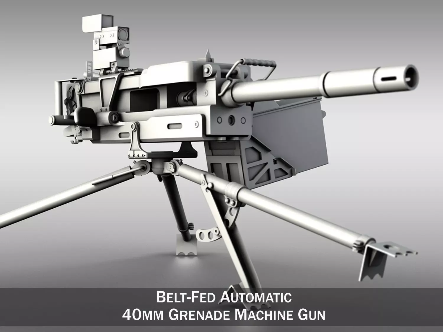 40mm Grenade Machine Gun 3D model_0
