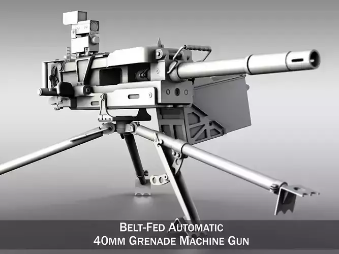 40mm Grenade Machine Gun 3D model
