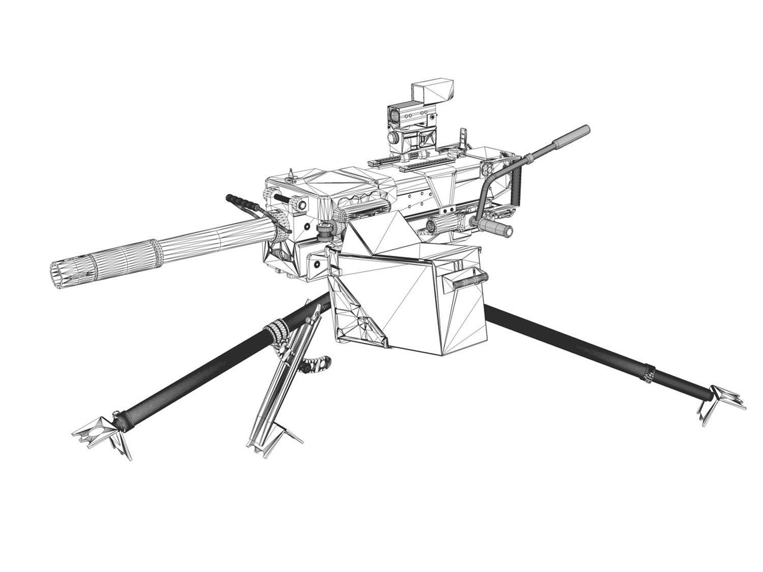 40mm Grenade Machine Gun 3D model_10