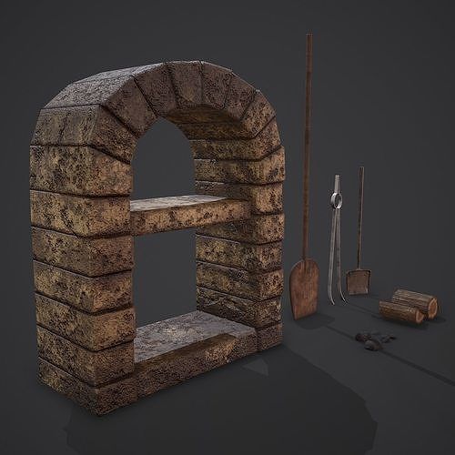 High Quality Medieval Props Pack 3D Model Collection_38