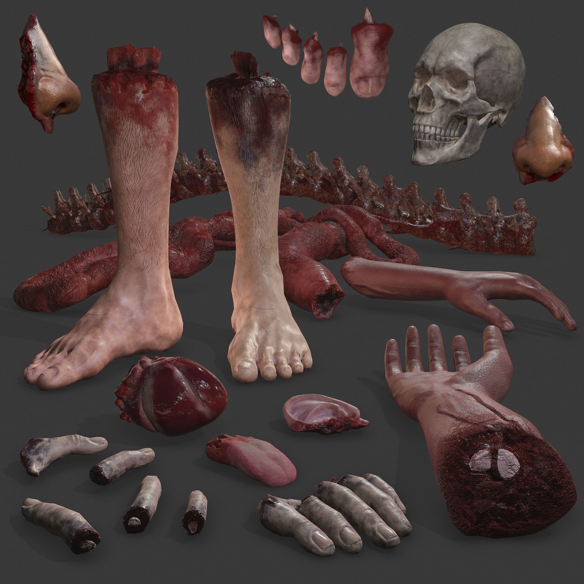 High Quality Medieval Props Pack 3D Model Collection_215