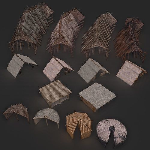 High Quality Medieval Props Pack 3D Model Collection_45