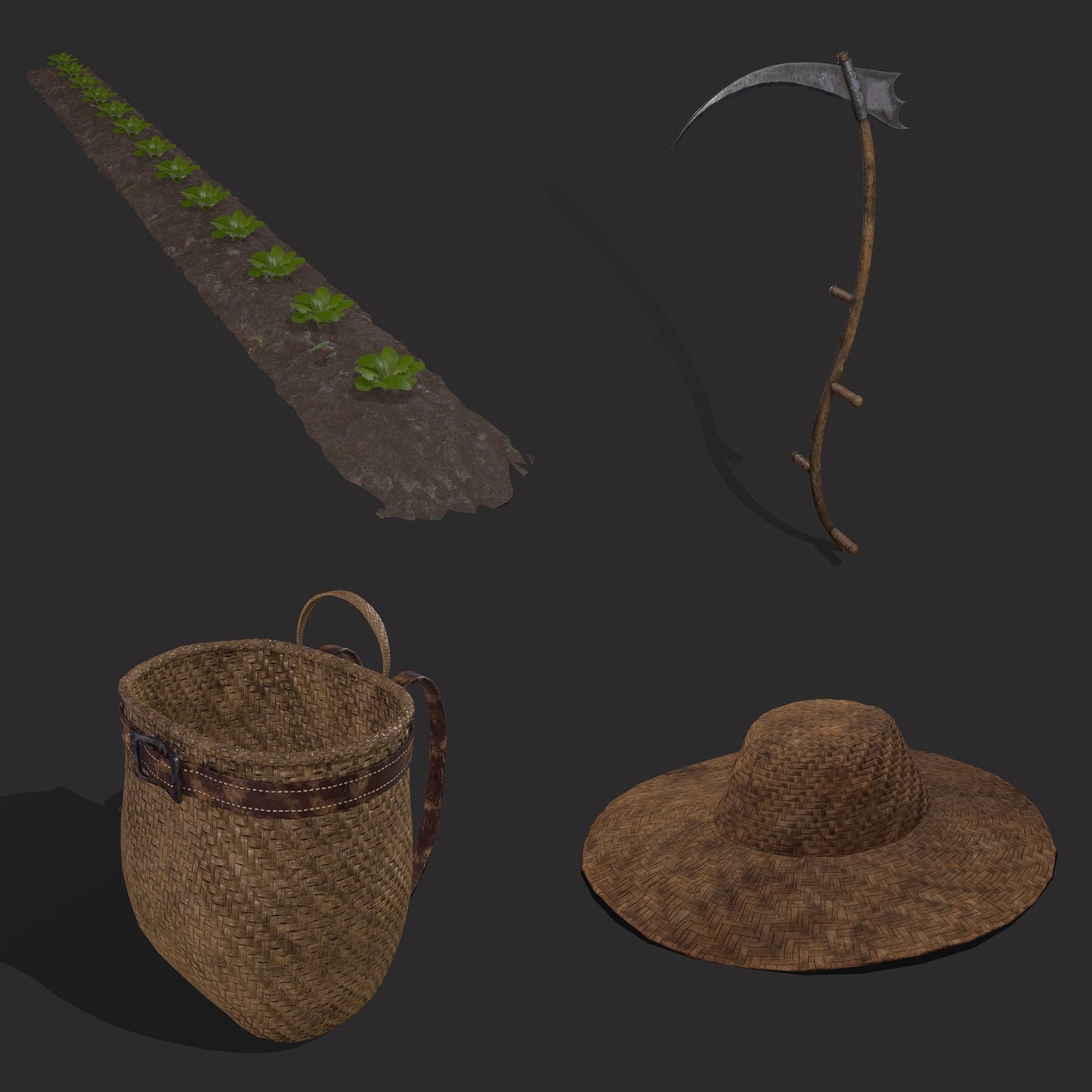 High Quality Medieval Props Pack 3D Model Collection_116