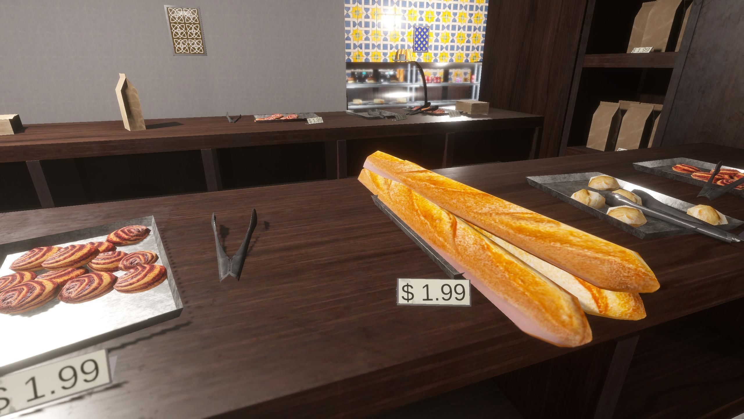 Gourmet Food Store and Cafe Low-poly 3D model_3