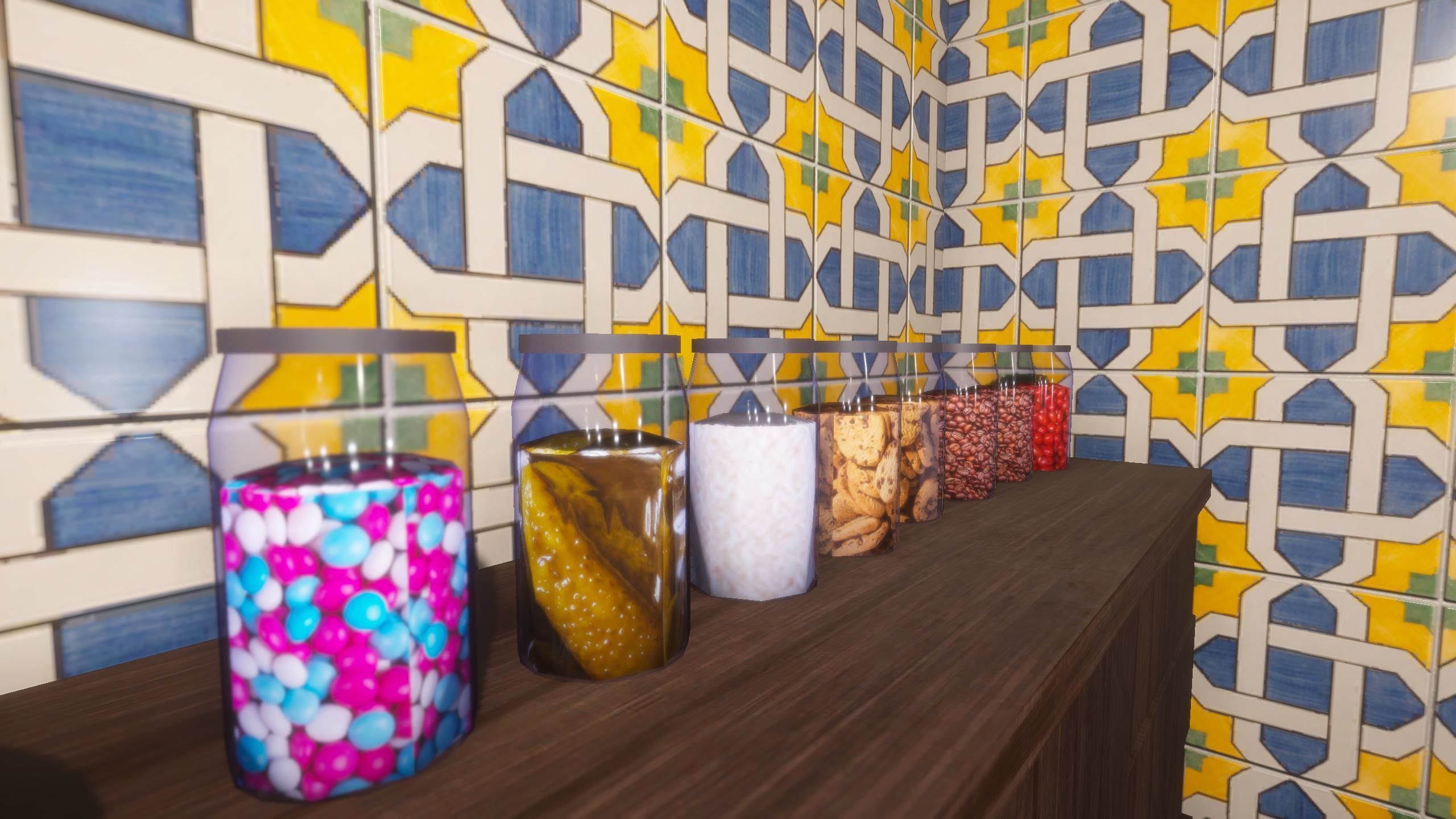 Gourmet Food Store and Cafe Low-poly 3D model_7