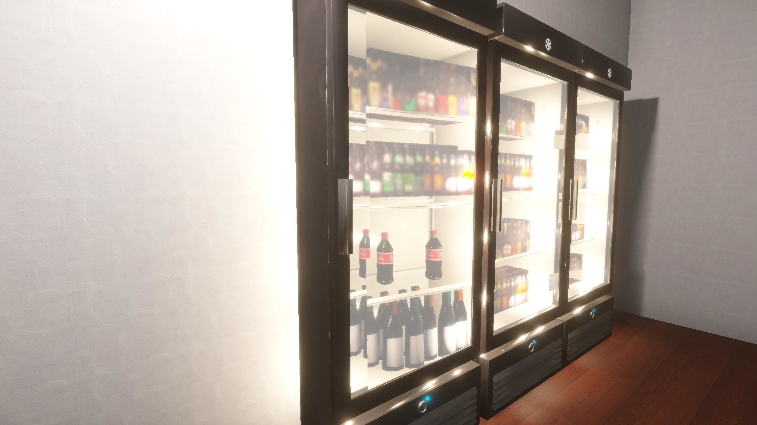 Gourmet Food Store and Cafe Low-poly 3D model_4