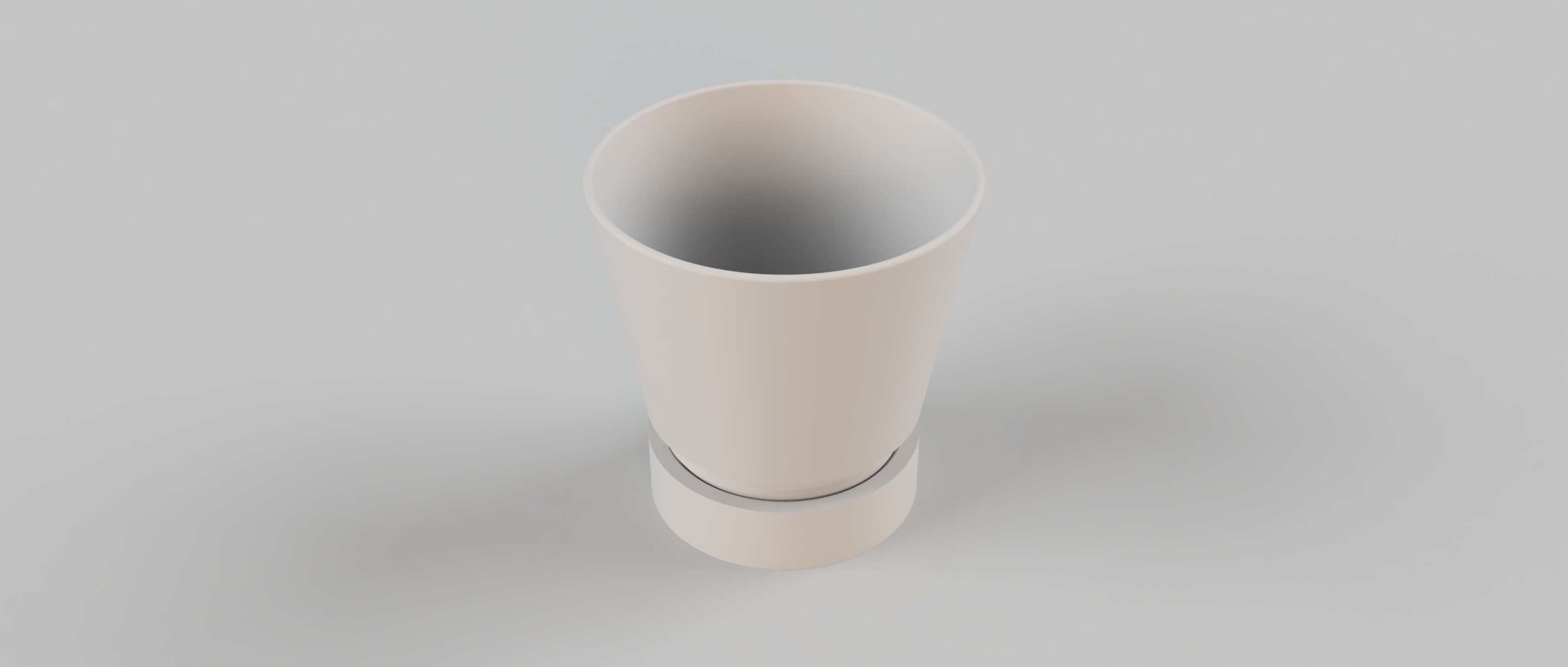 Plant Pot with screw on drainage catcher  3D print model_1