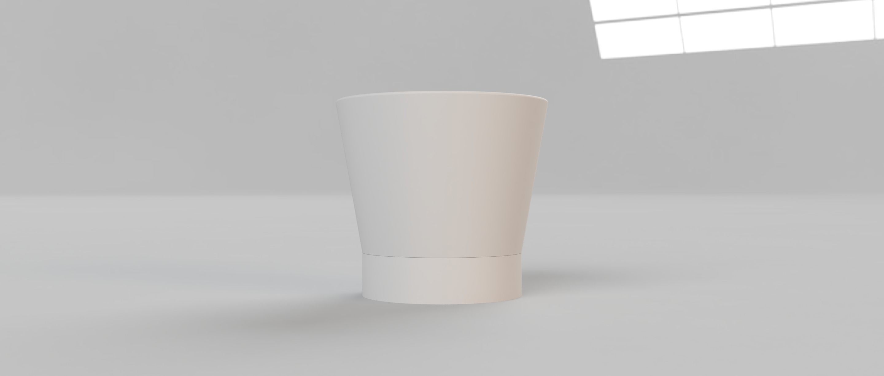 Plant Pot with screw on drainage catcher  3D print model_2