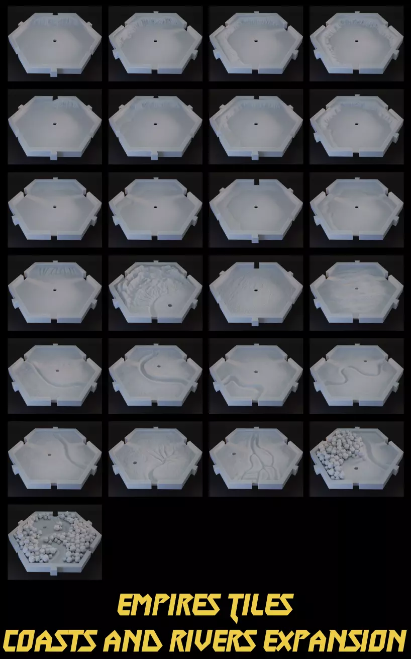 Empires Tiles - Coasts and Rivers Expansion 3D print model_0