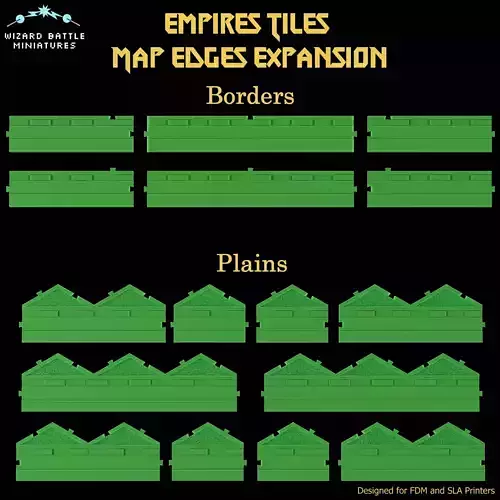 Empires Tiles - Map Edges Expansion Puzzle version 3D print model