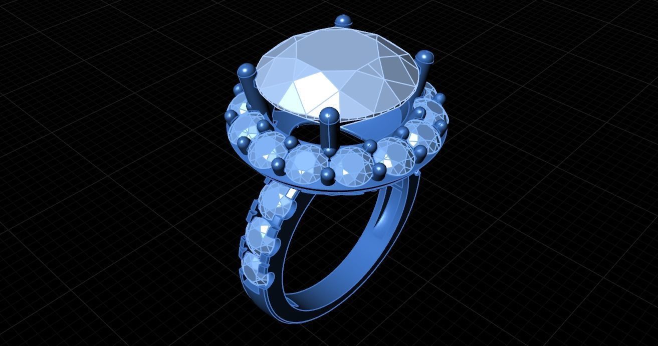 Women Ring 3D print model_3