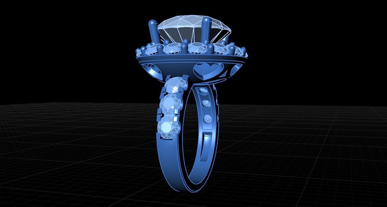 Women Ring 3D print model_4
