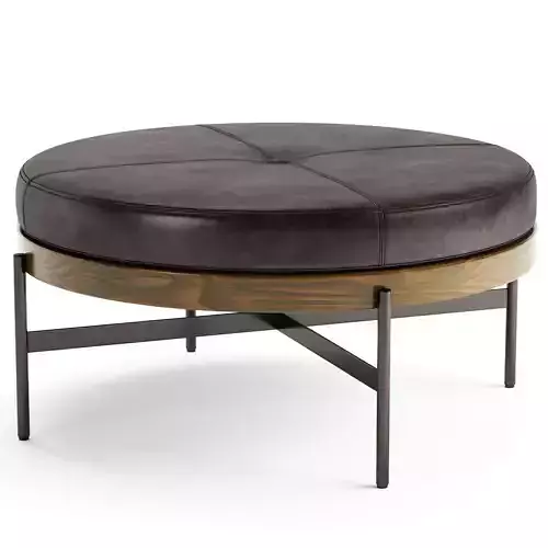Edwyn Round Ottoman by Four Hands