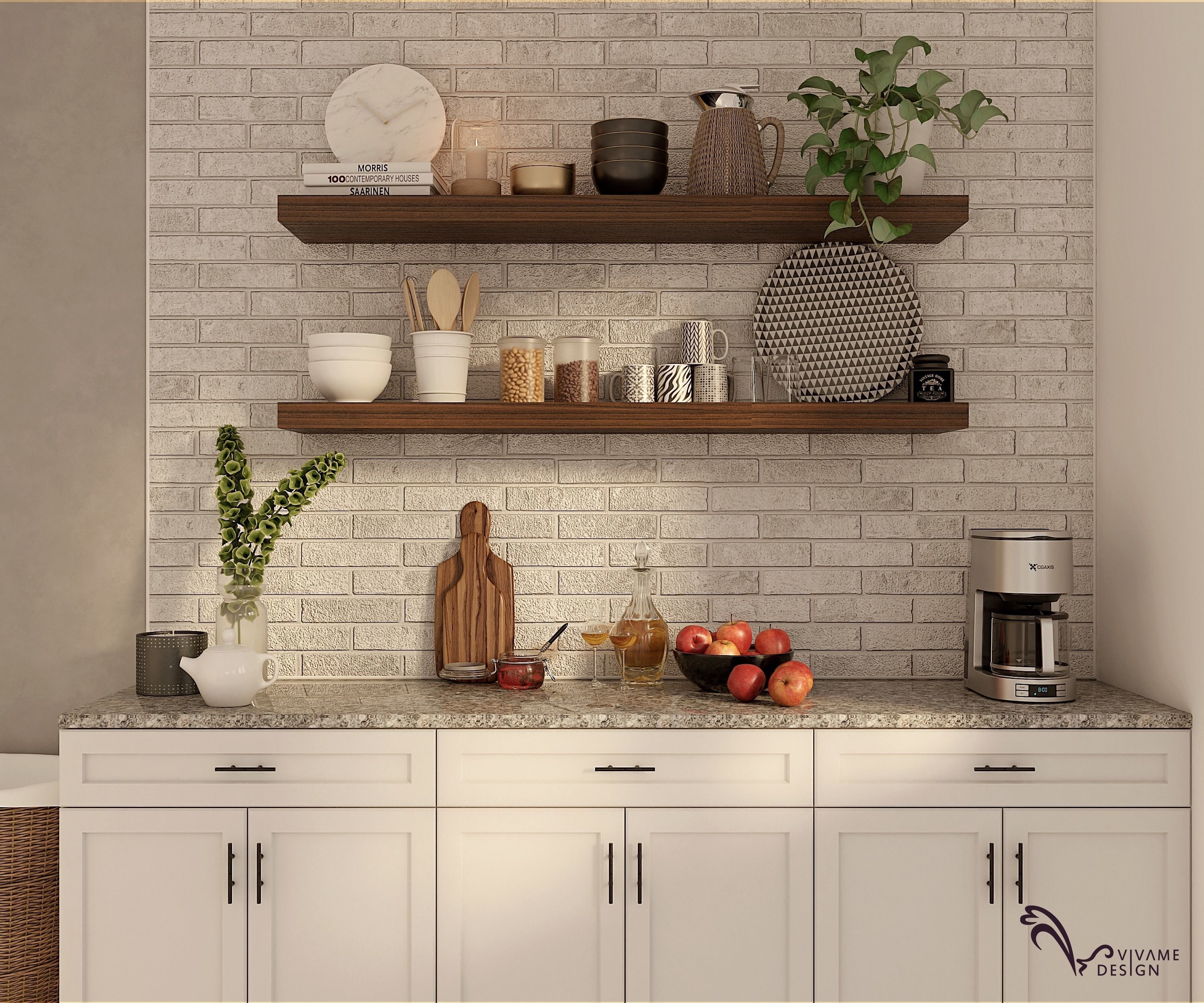 Modern Classic Pantry Dining and Kitchen 3D model_12