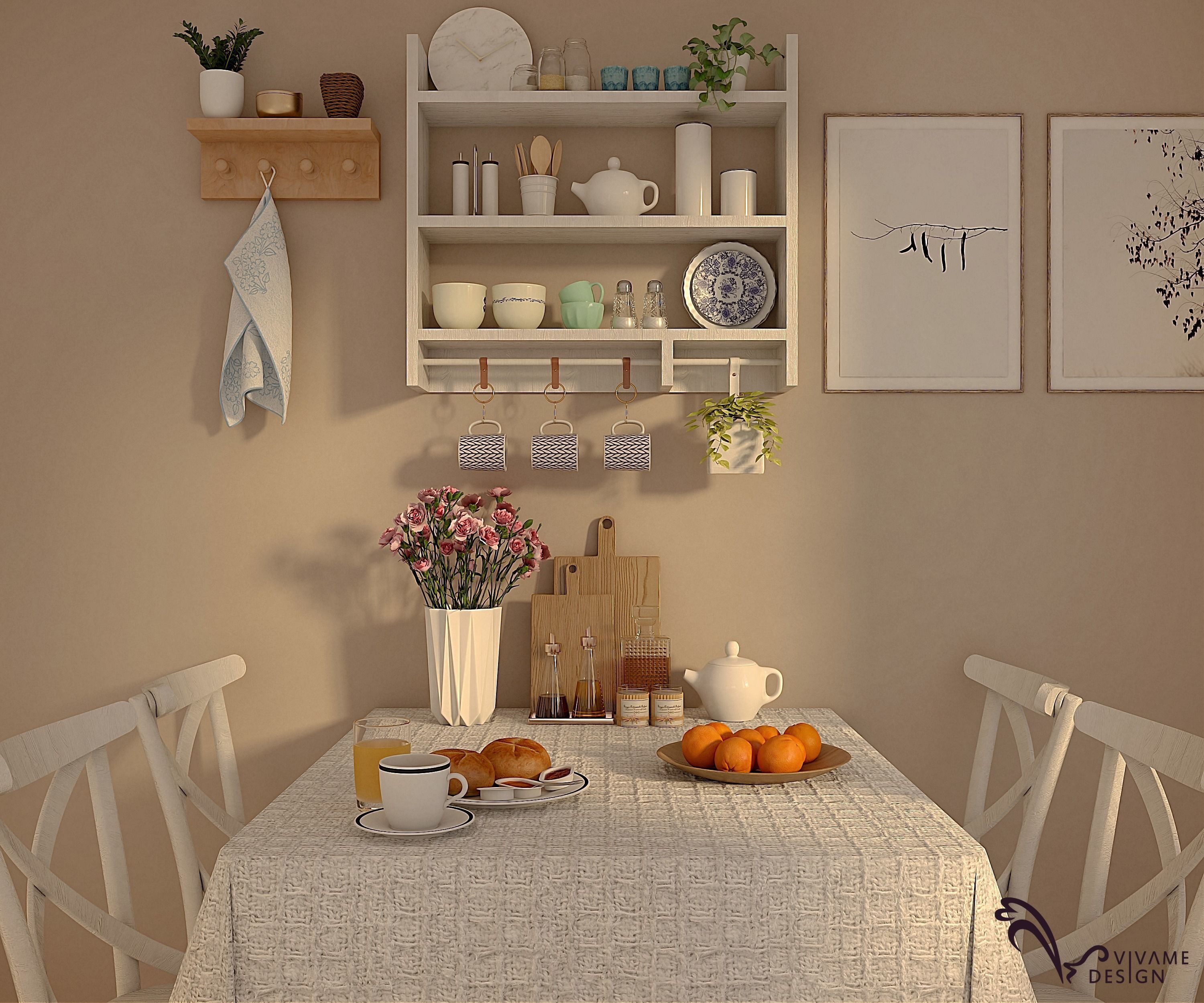 Modern Classic Pantry Dining and Kitchen 3D model_10