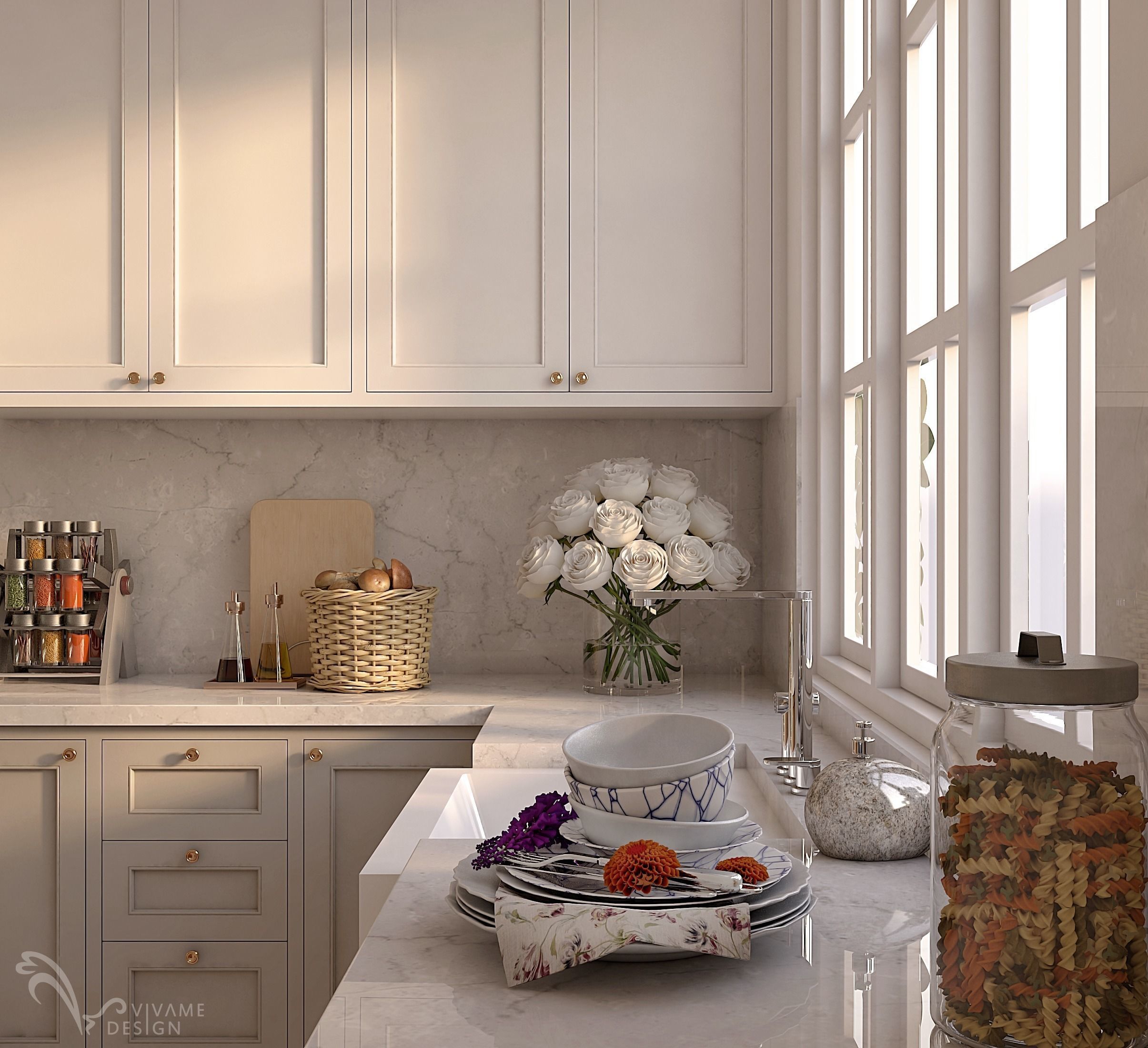 Modern Classic Pantry Dining and Kitchen 3D model_1