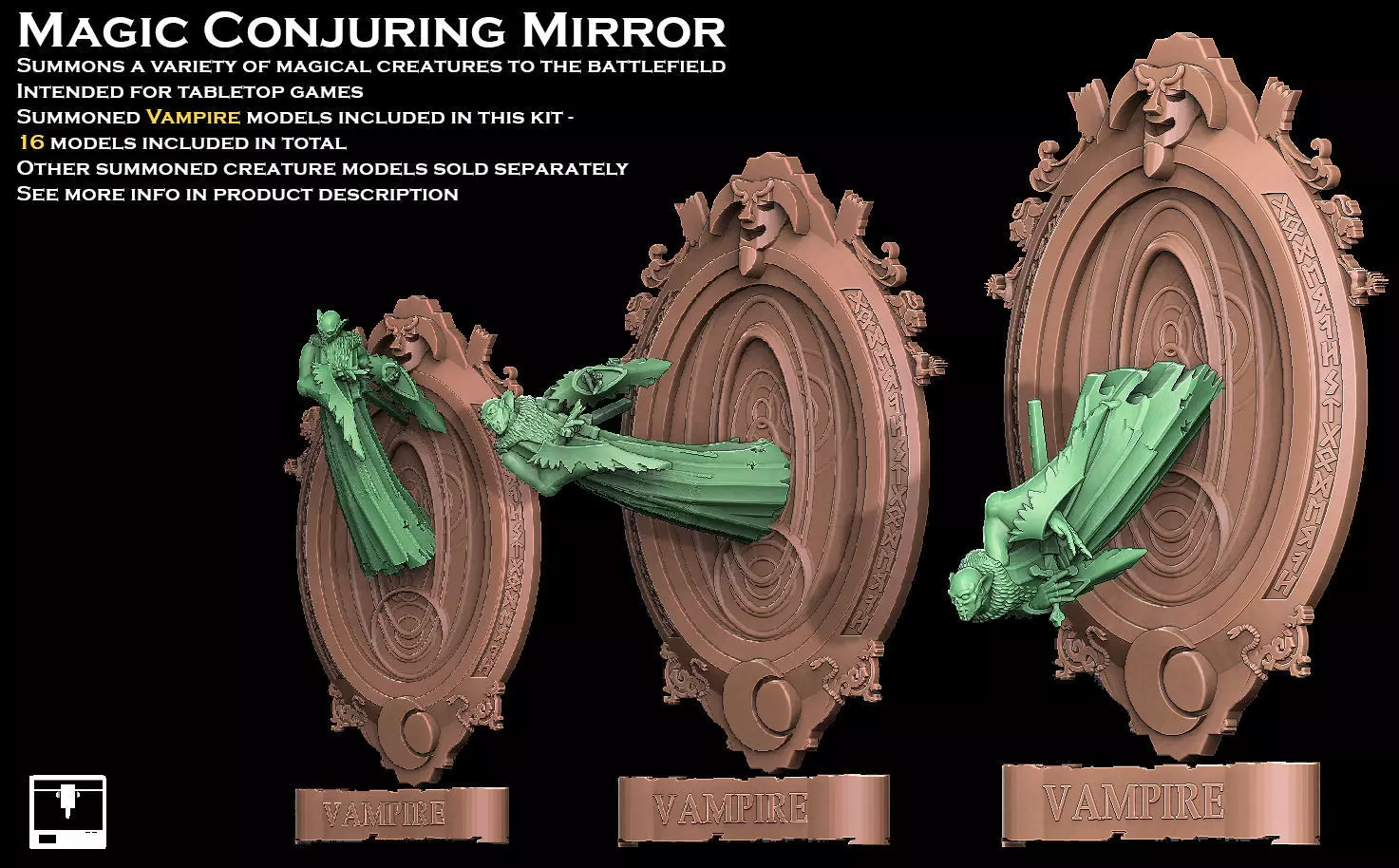 Magic Conjuring Mirror Vampire Version 3D print model