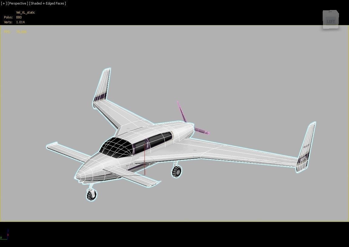 Velocity XL static low poly  Low-poly 3D model_6