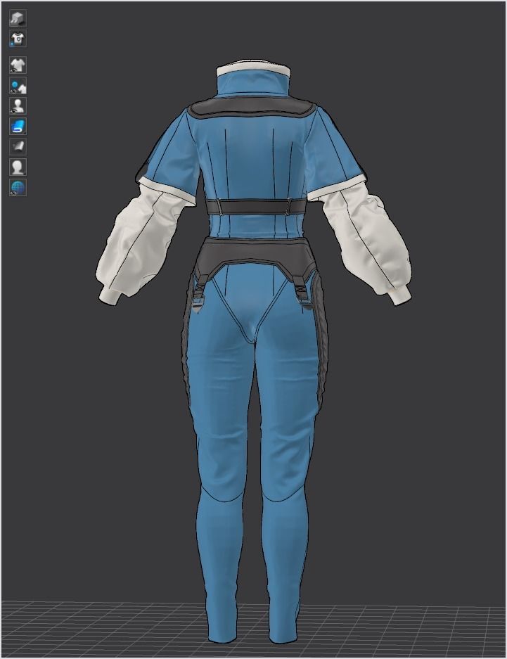 Female 8 Cyberpunk 01 - 96 Marvelous Designer and Clo3D 3D model_8