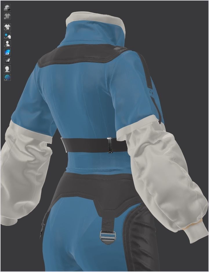 Female 8 Cyberpunk 01 - 96 Marvelous Designer and Clo3D 3D model_11