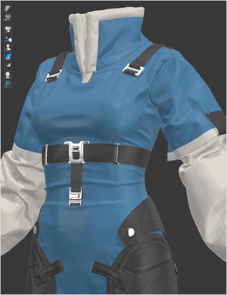 Female 8 Cyberpunk 01 - 96 Marvelous Designer and Clo3D 3D model_10