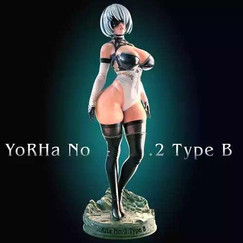 2B ULTRA THICC  YORHA NO2 TYPE B NIER AUTOMATA 3D print model