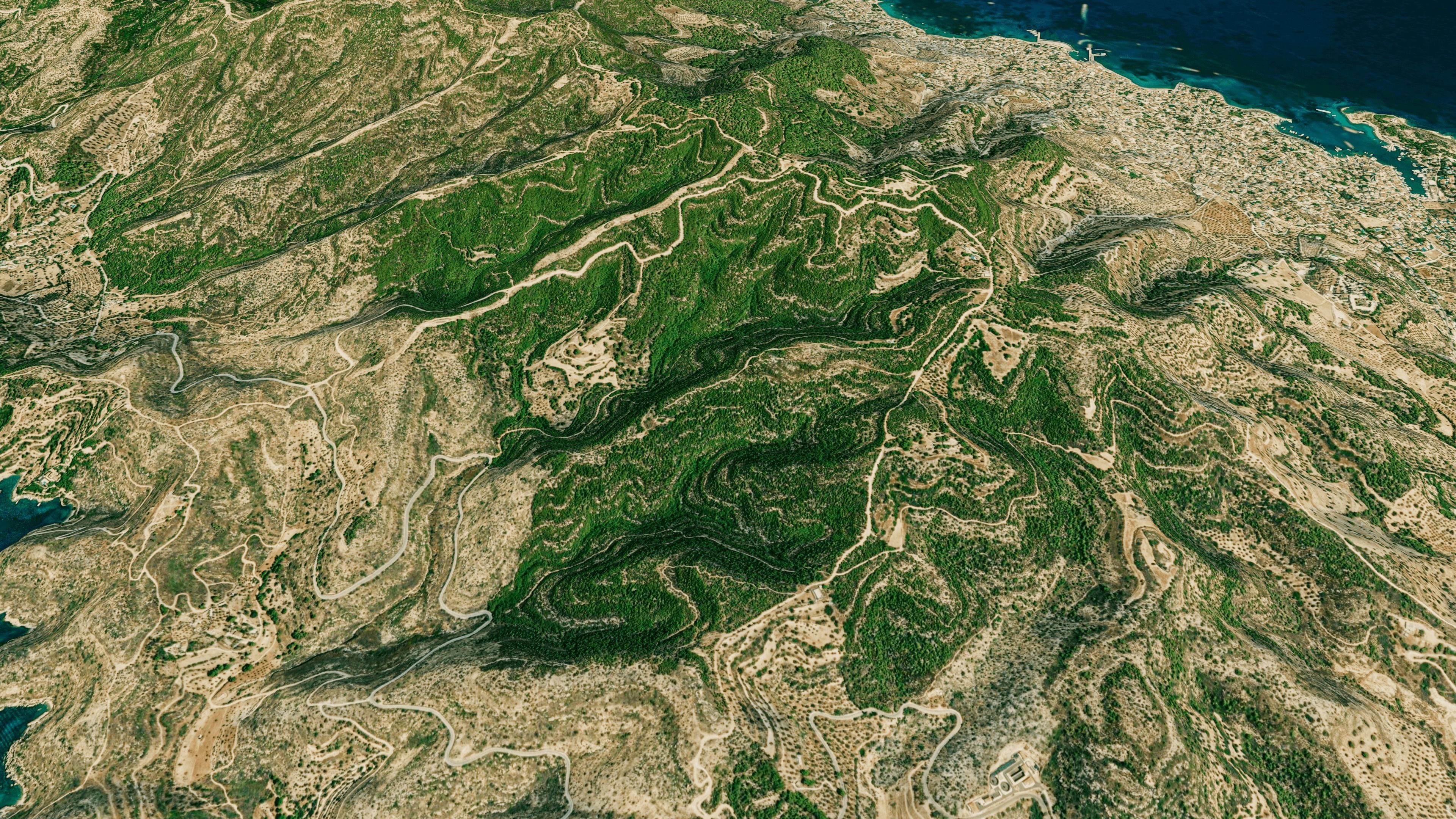 Spetses Island full 3d model terrain Low-poly 3D model_13