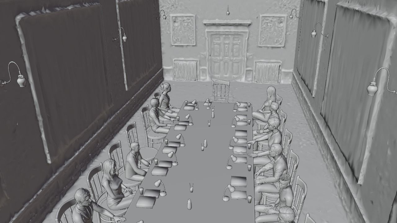 Realistic Meeting Room 3D Model 3D model_9