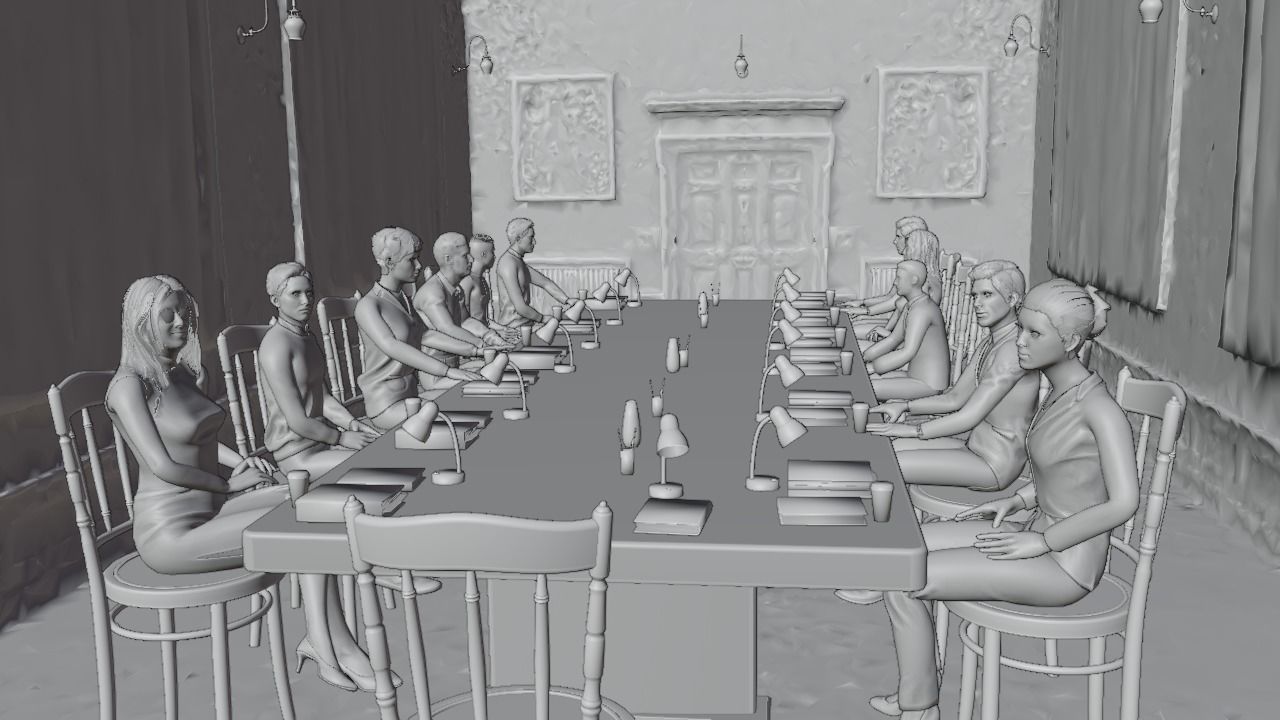 Realistic Meeting Room 3D Model 3D model_5