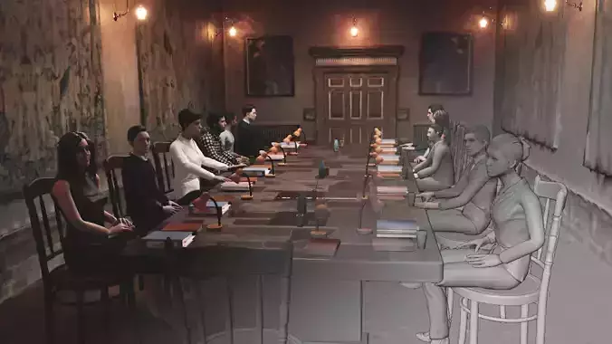 Realistic Meeting Room 3D Model 3D model