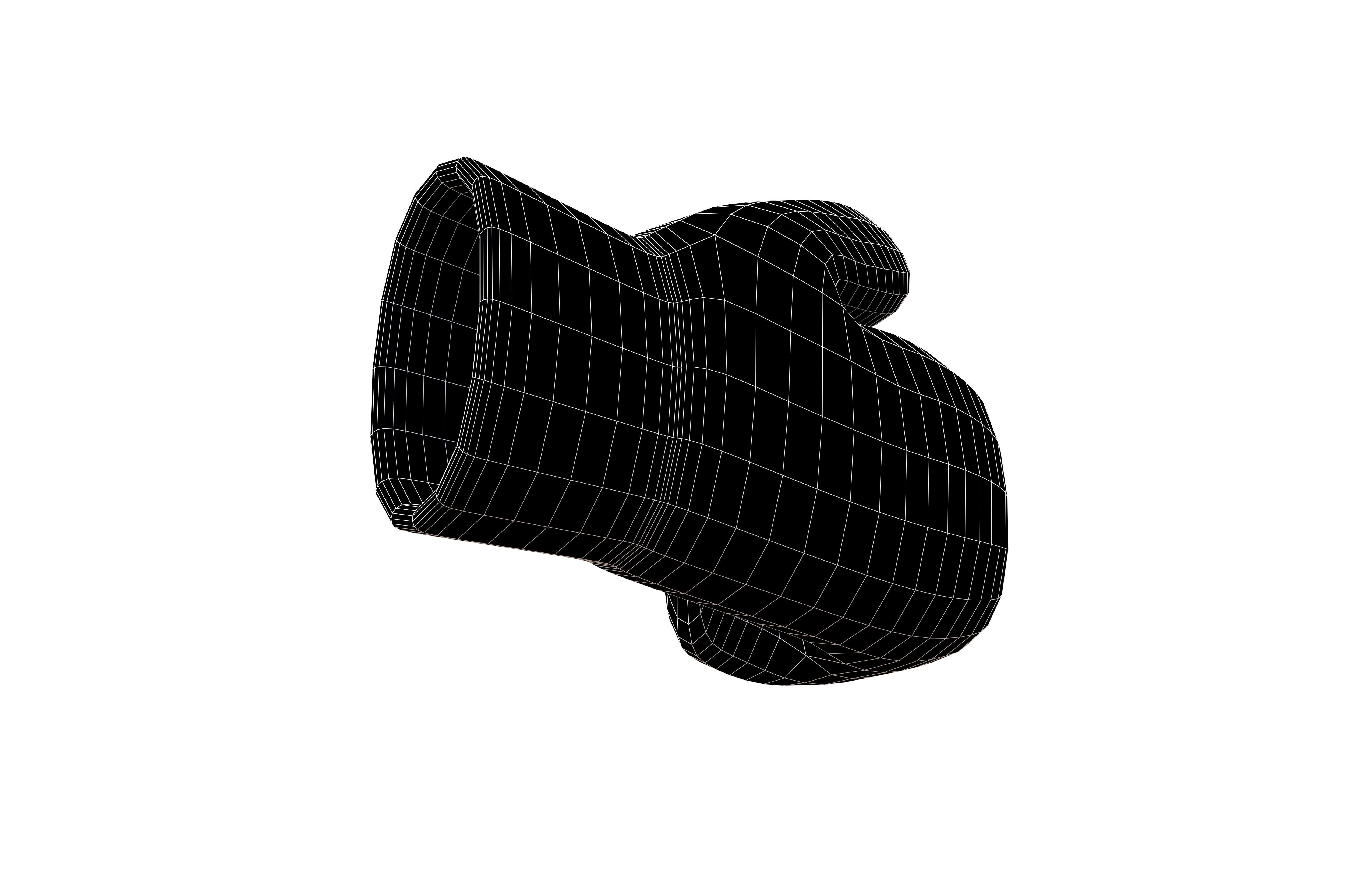 China Country Left Boxing Glove v1 001 Low-poly 3D model_7
