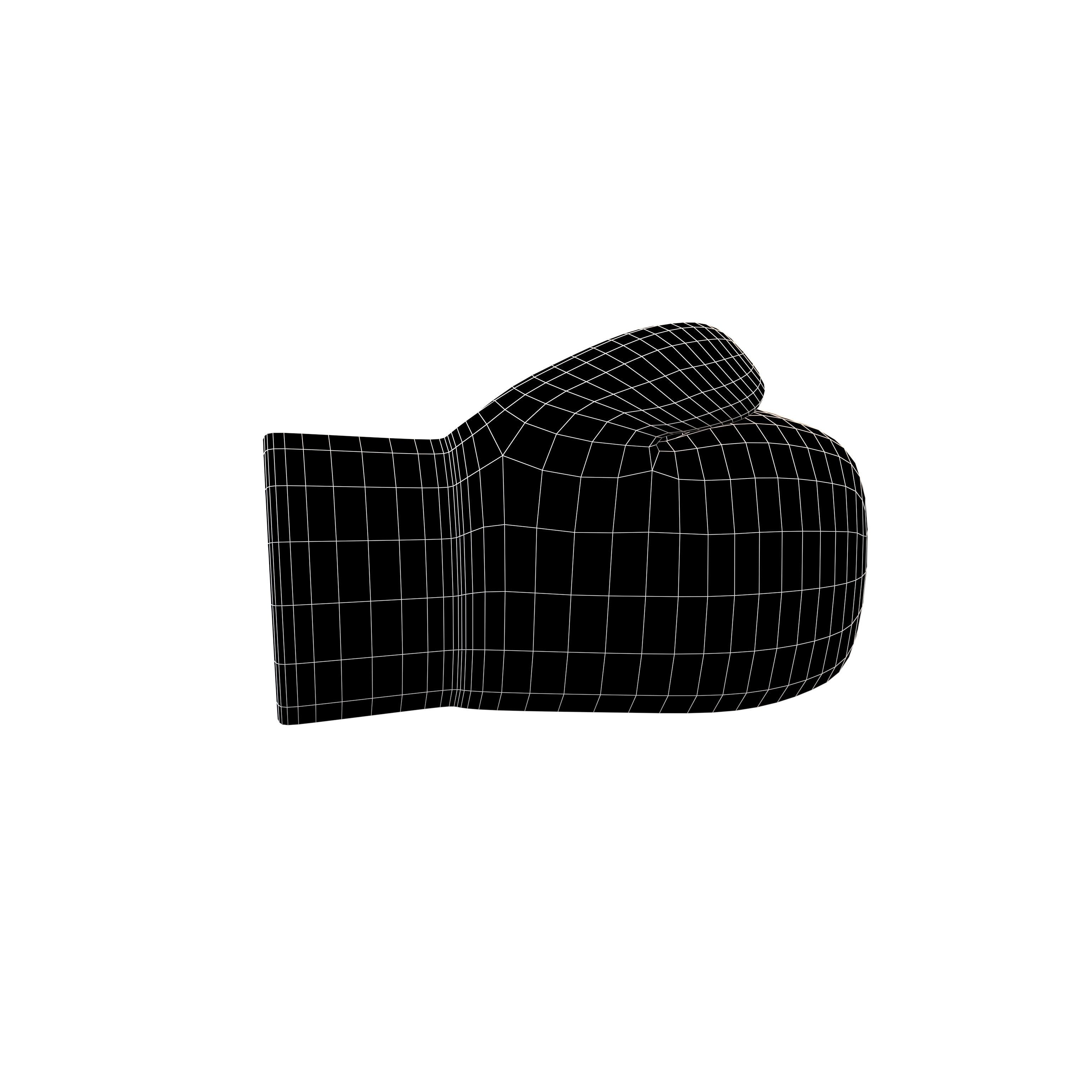 China Country Left Boxing Glove v1 001 Low-poly 3D model_5