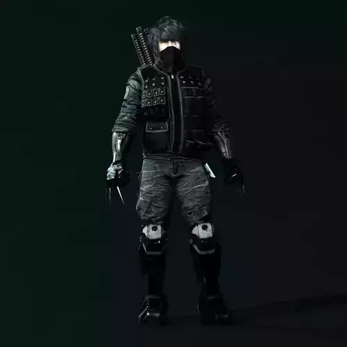 Cyberpunk Samurai Character