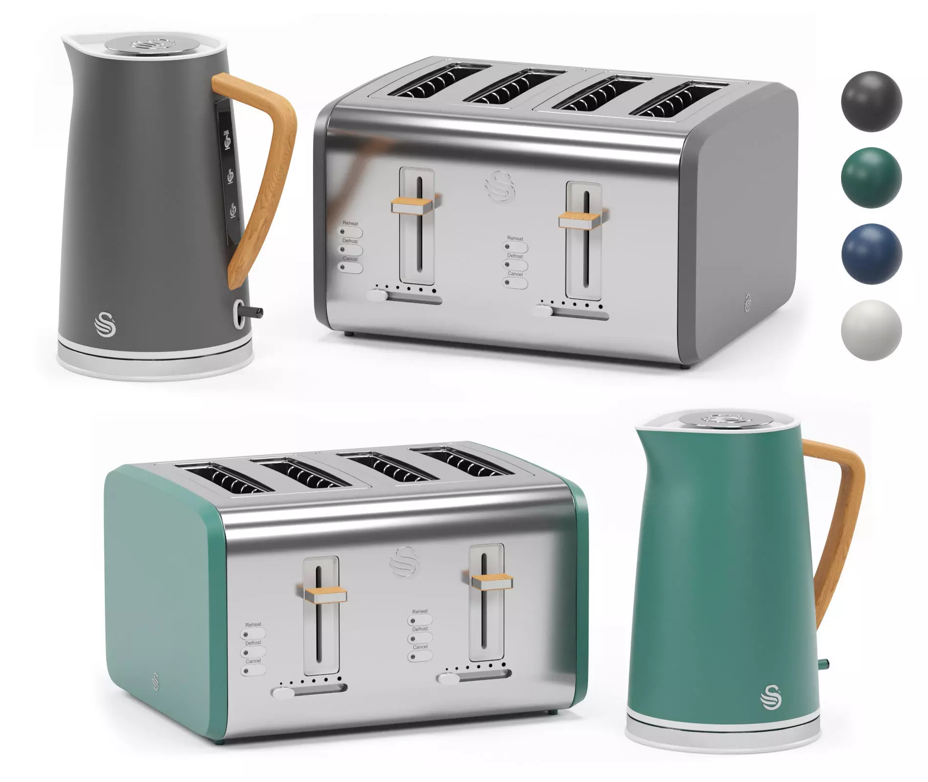 SWAN kitchen appliances 3D model_0