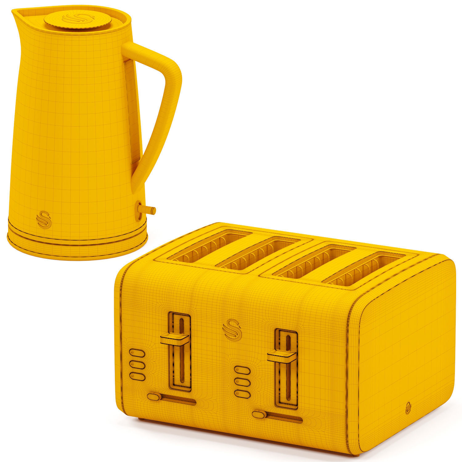 SWAN kitchen appliances 3D model_7