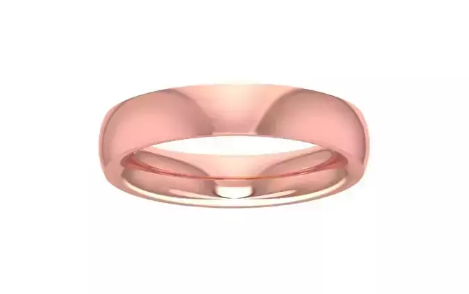 Plain Gold Women Wedding Band 3dm STL OBJ FBX Render Details