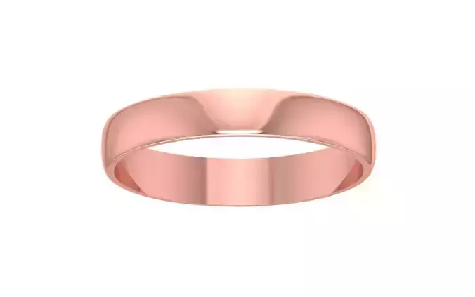 Plain Gold Wedding Band 3dm STL OBJ FBX Render Details