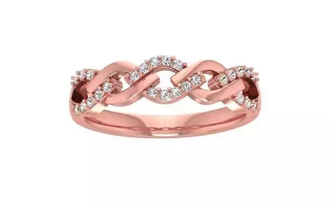 Round Diamond Wedding Band 3dm STL OBJ FBX Render Details