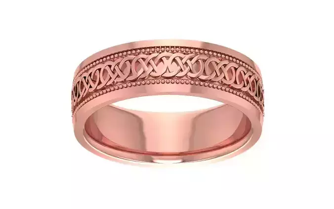 Plain Gold Women Wedding Band 3dm STL OBJ FBX Render Details