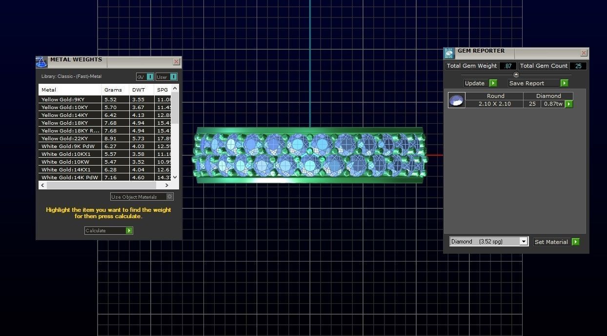 Round Diamond Women Wedding Band 3dm STL OBJ FBX Render Details 3D print model_3