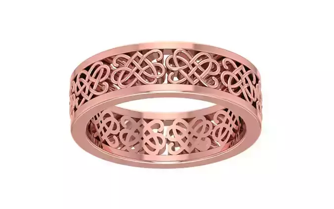 Infinity Design Wedding Band 3dm STL OBJ FBX Render Details