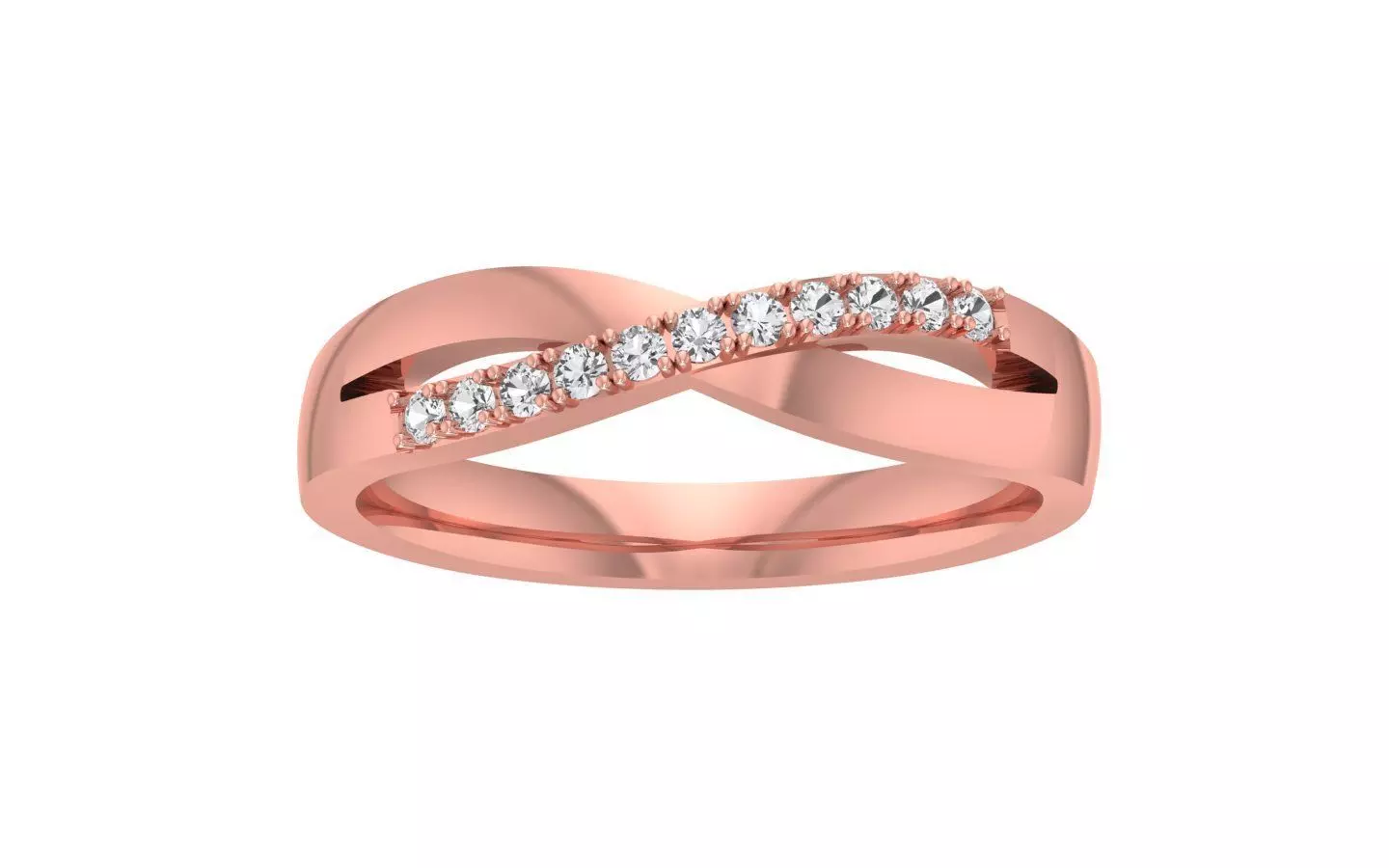 Round Cut Twisted Wedding Band 3dm STL OBJ FBX Render Details 3D print model_0